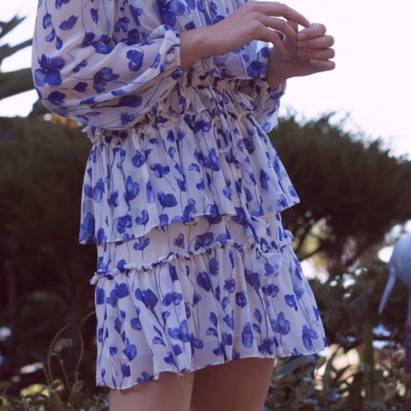 Misa Georgina Ruffled Floral Mini Dress - Picture 2 of 10